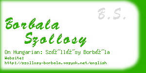 borbala szollosy business card